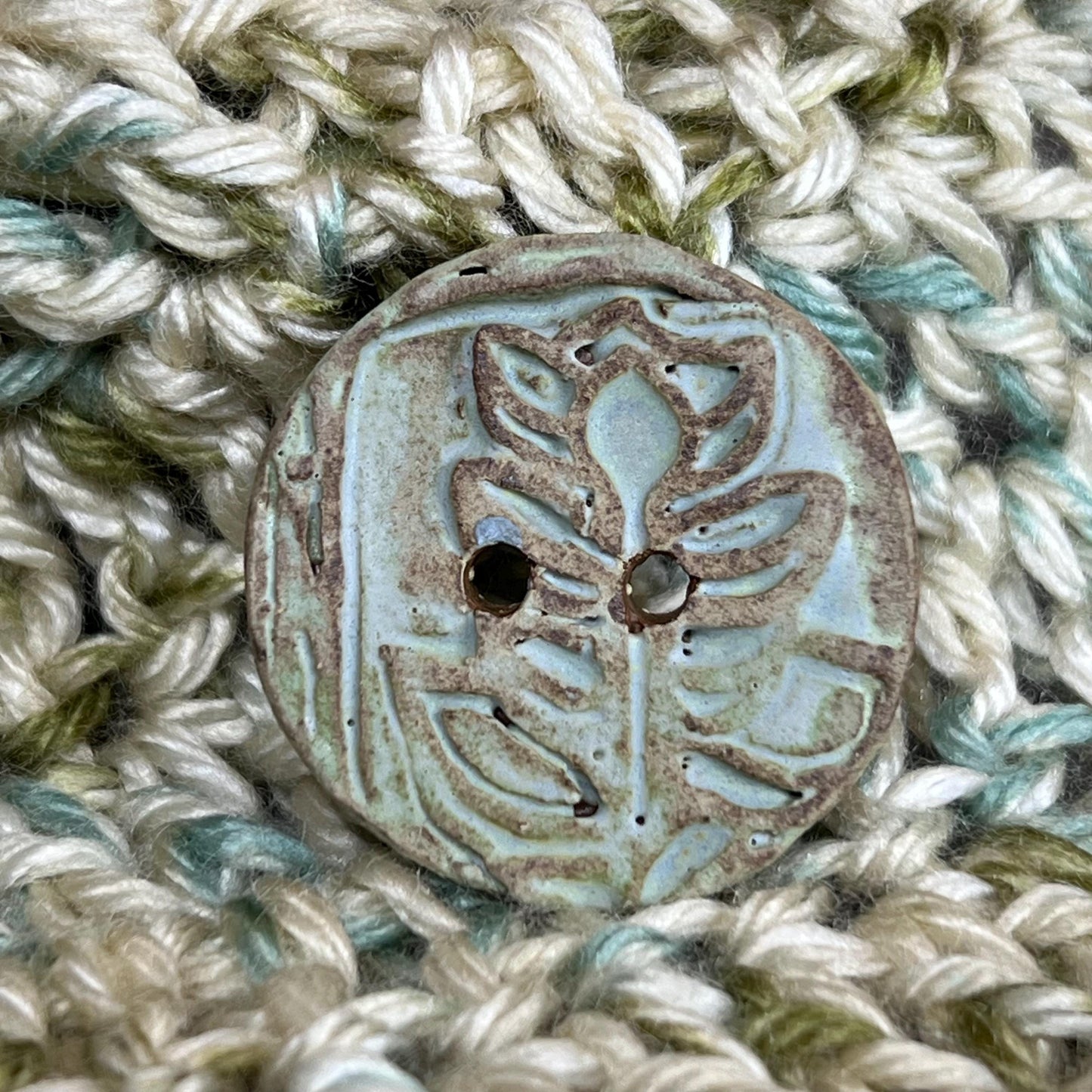 Matte Ceramic Succulent Button