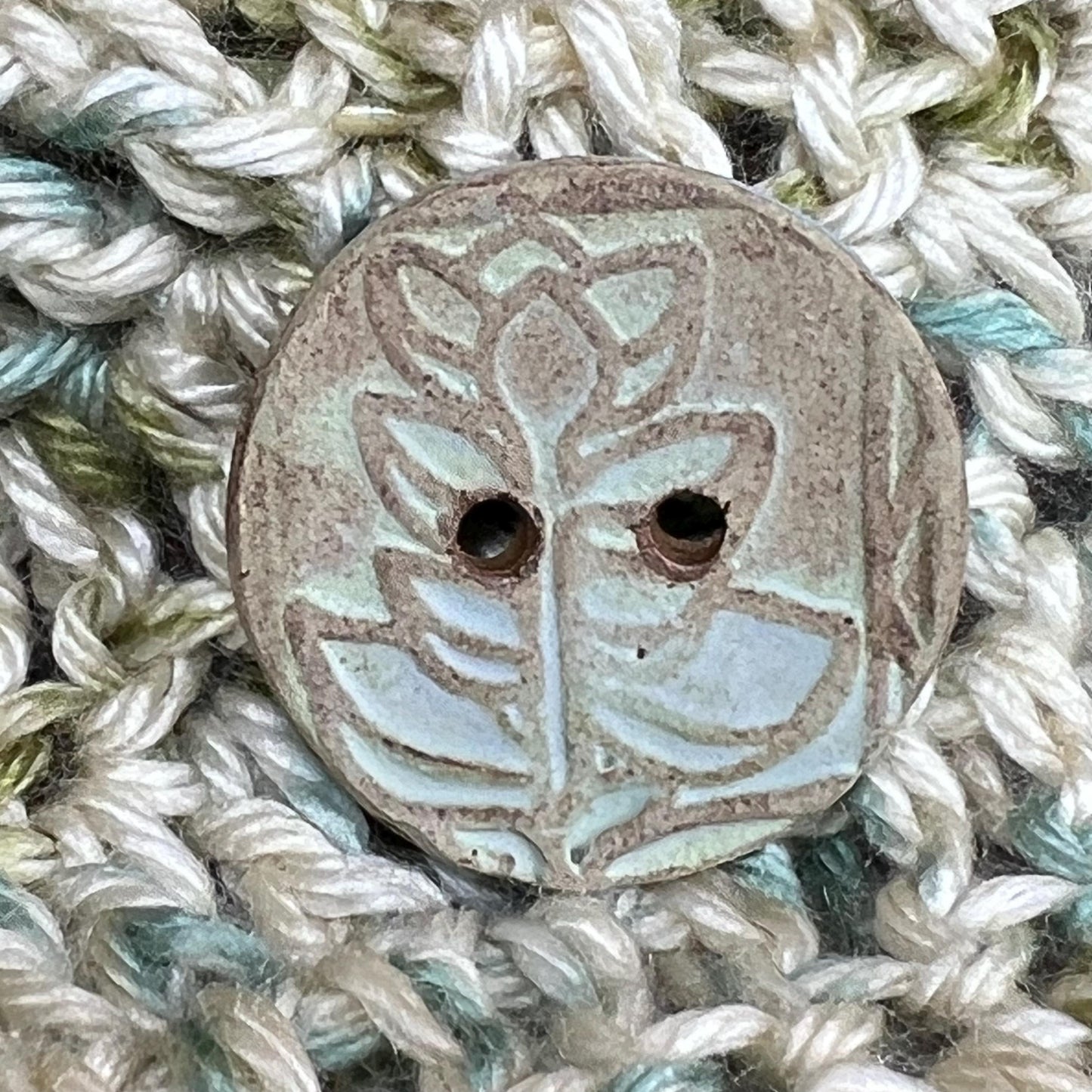 Matte Ceramic Succulent Button