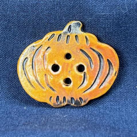 Ceramic Pumpkin Shaped Button