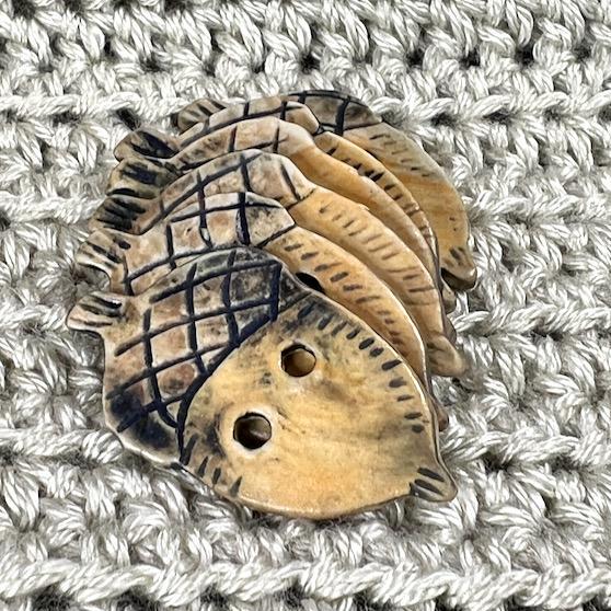 Ceramic Acorn Shaped Button