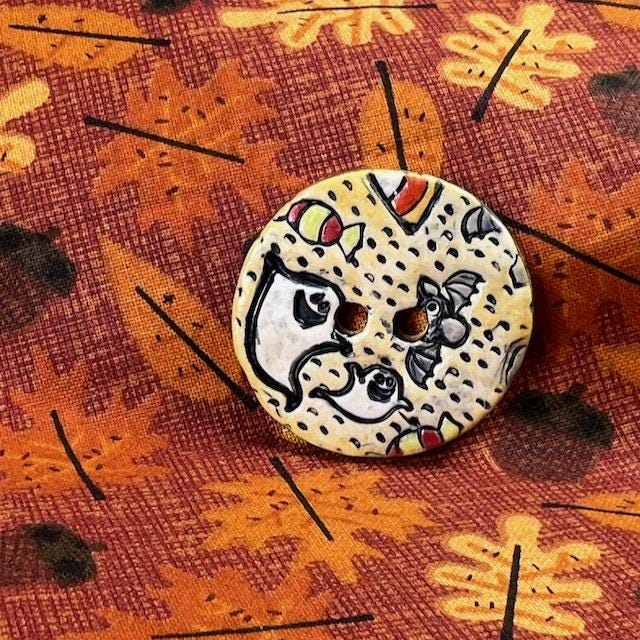 Round Halloween Button