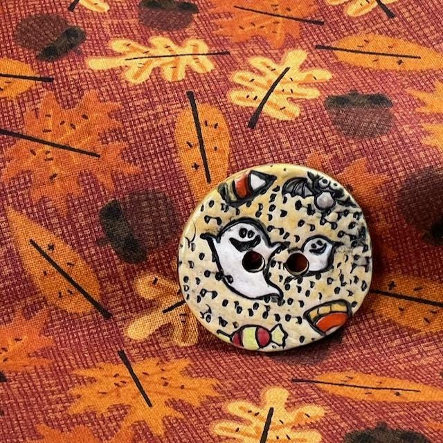 Round Halloween Button