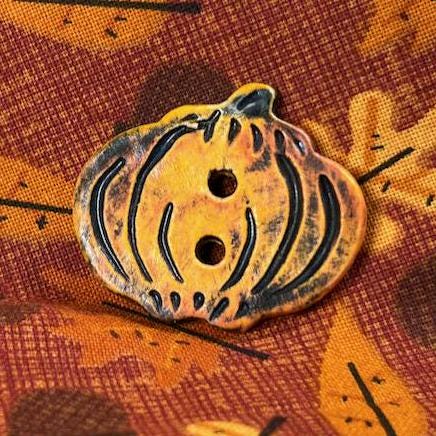 Ceramic Pumpkin Shaped Button