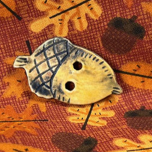 Ceramic Acorn Shaped Button