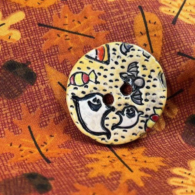 Round Halloween Button