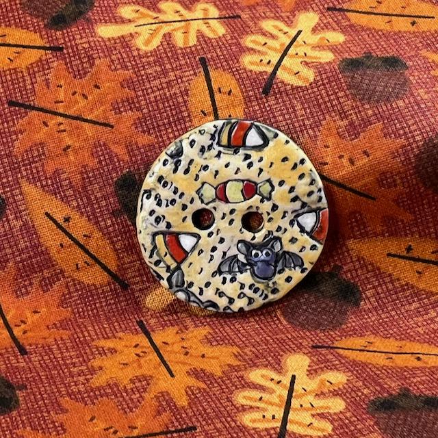 Round Halloween Button