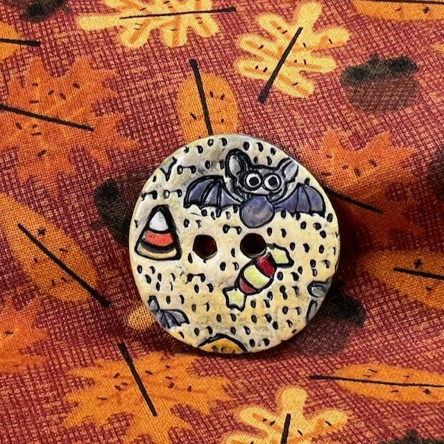 Round Halloween Button