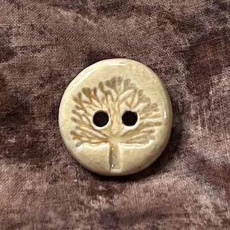 Small Round Tree Ceramic Buttons