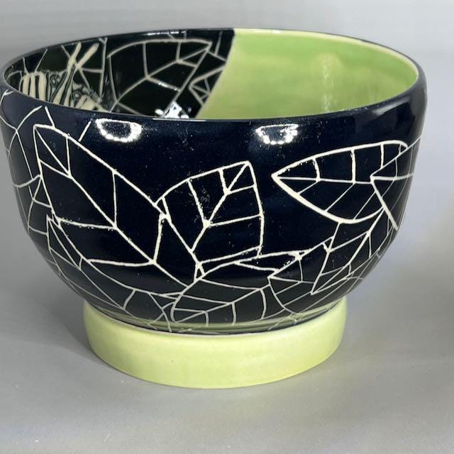 Sgraffito Luna Moth Noodle Bowl