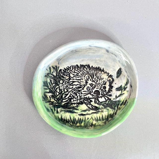 Tiny Round Hedgehog Ring Dish/Trinket Dish/ Spoon Rest