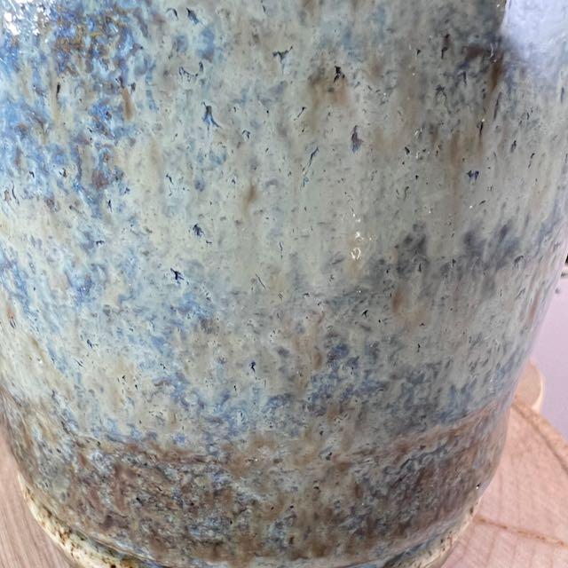 Light Blue and Green 8 ounce Speckled Stoneware Tumbler