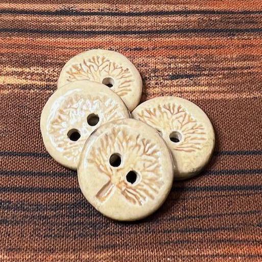 Small Round Tree Ceramic Buttons