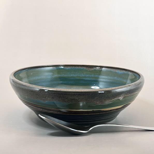 Green and Blue Shallow Bowl