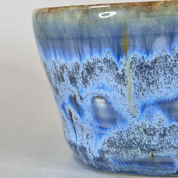 Blue and Berry Small Bowl/Prep Bowl/Cache Pot