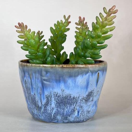 Blue and Berry Small Bowl/Prep Bowl/Cache Pot