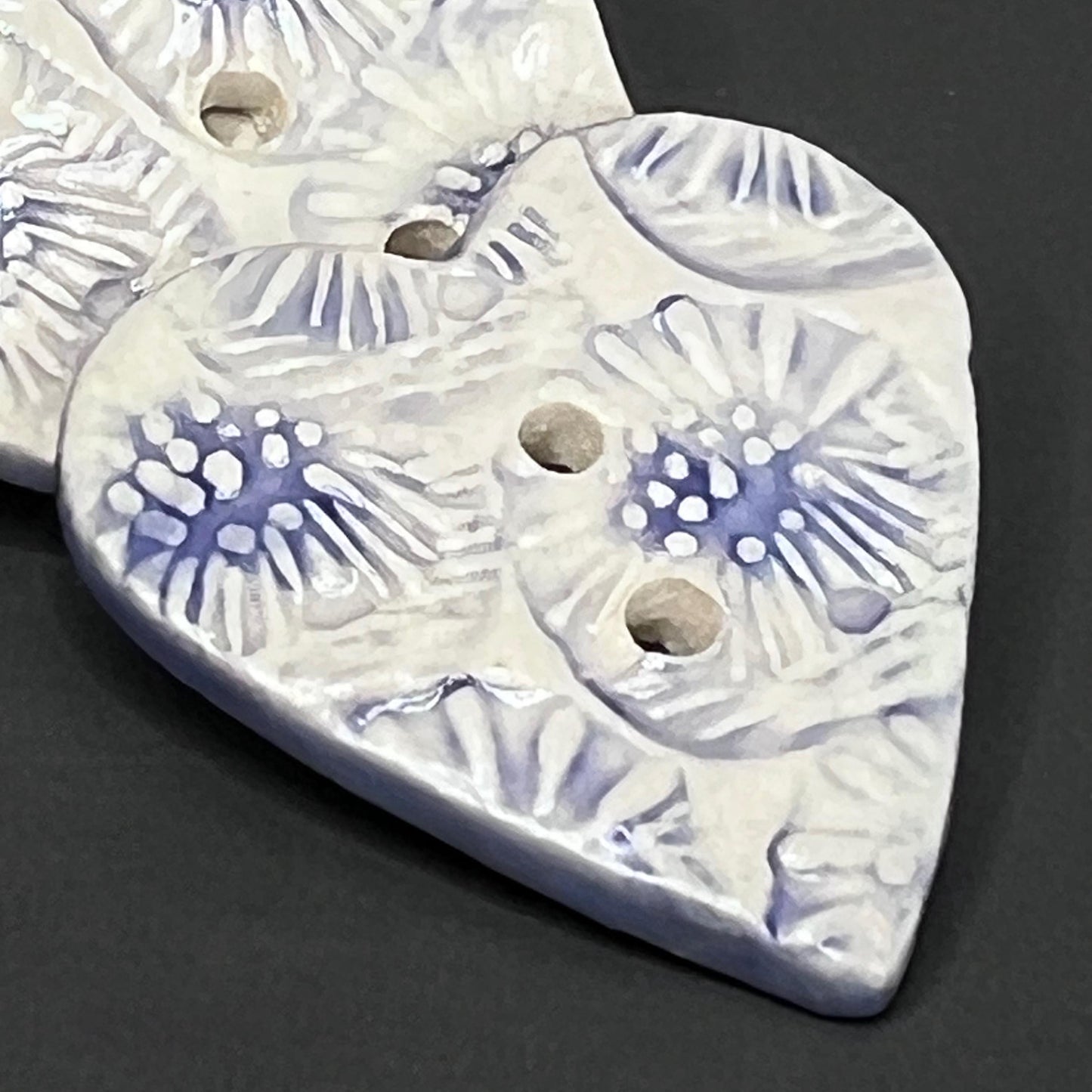 White with Blue and Purple Flower Textures