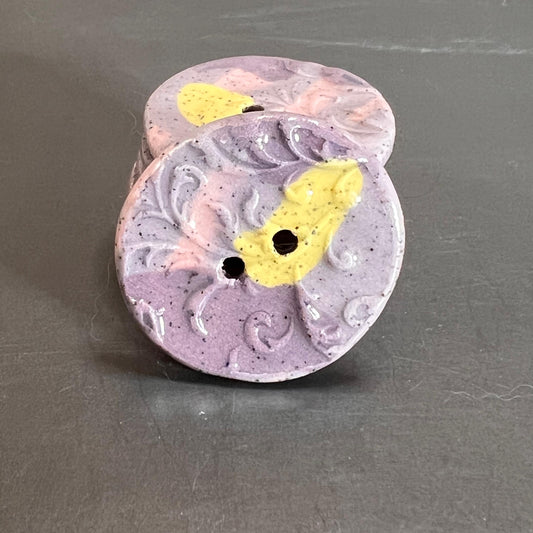 Porcelain Pastel Filigree Patterned Buttons