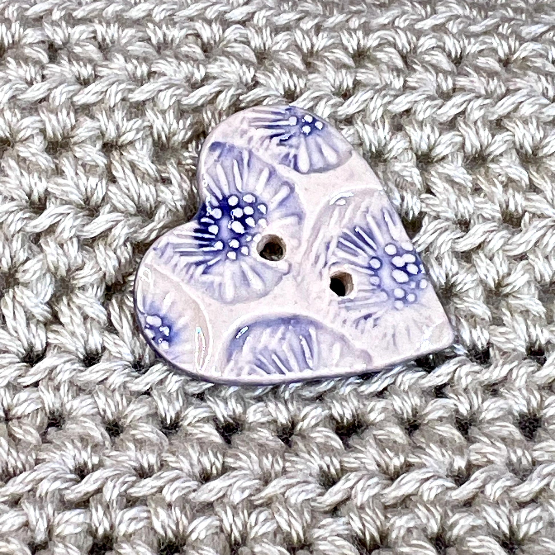 White with Blue and Purple Flower Textures