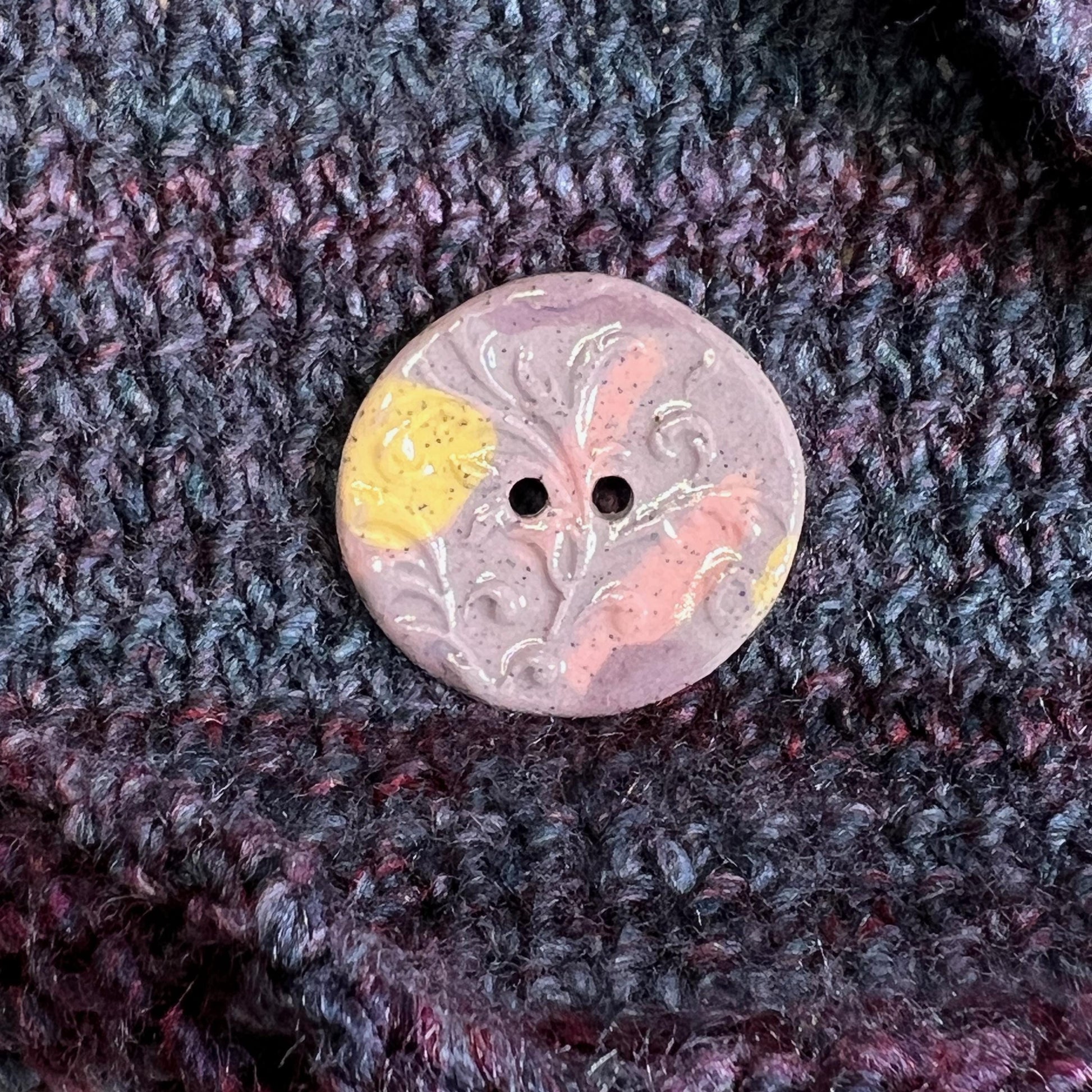 Porcelain Pastel Filigree Patterned Buttons