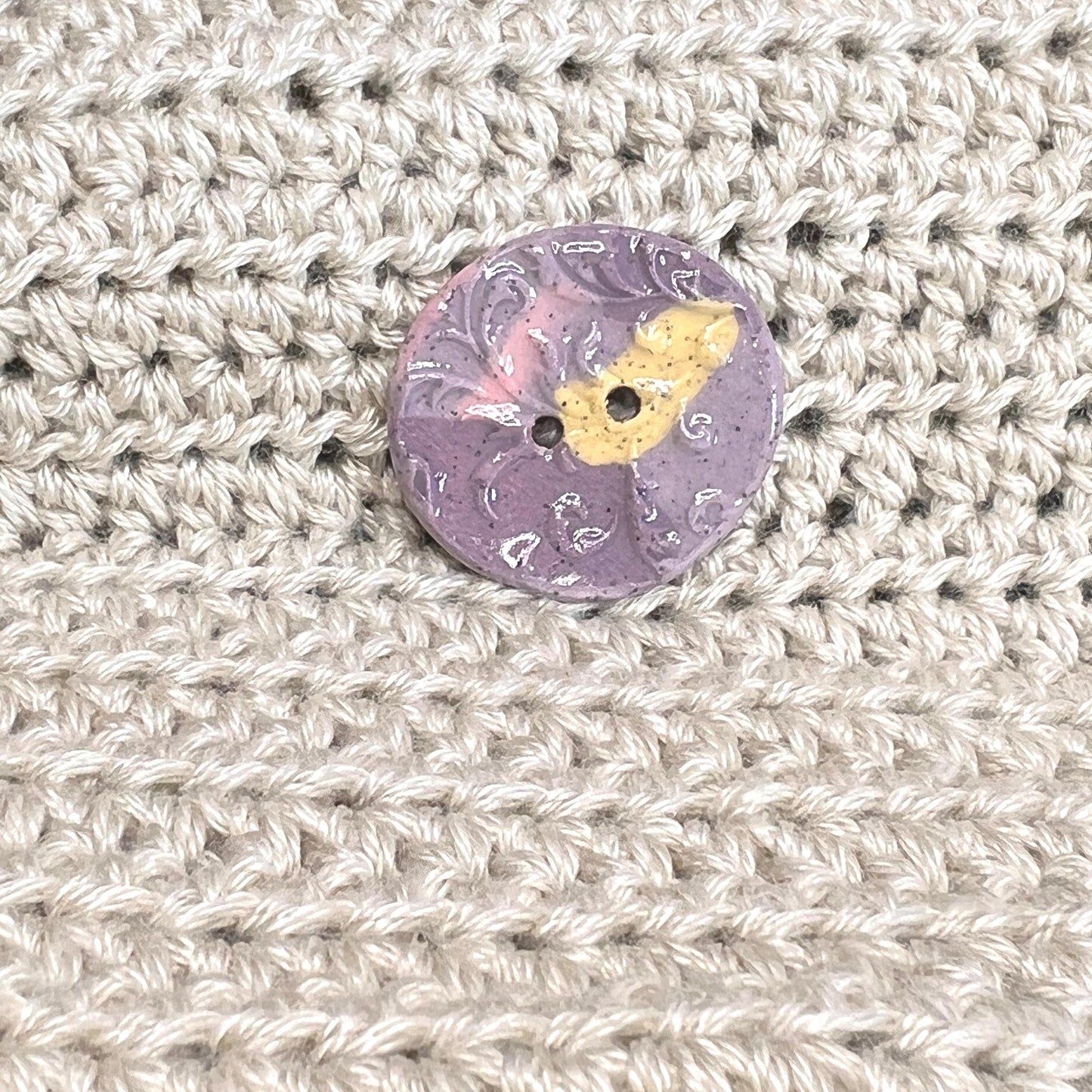 Porcelain Pastel Filigree Patterned Buttons