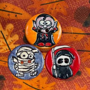 Halloween Ghouls Button Set