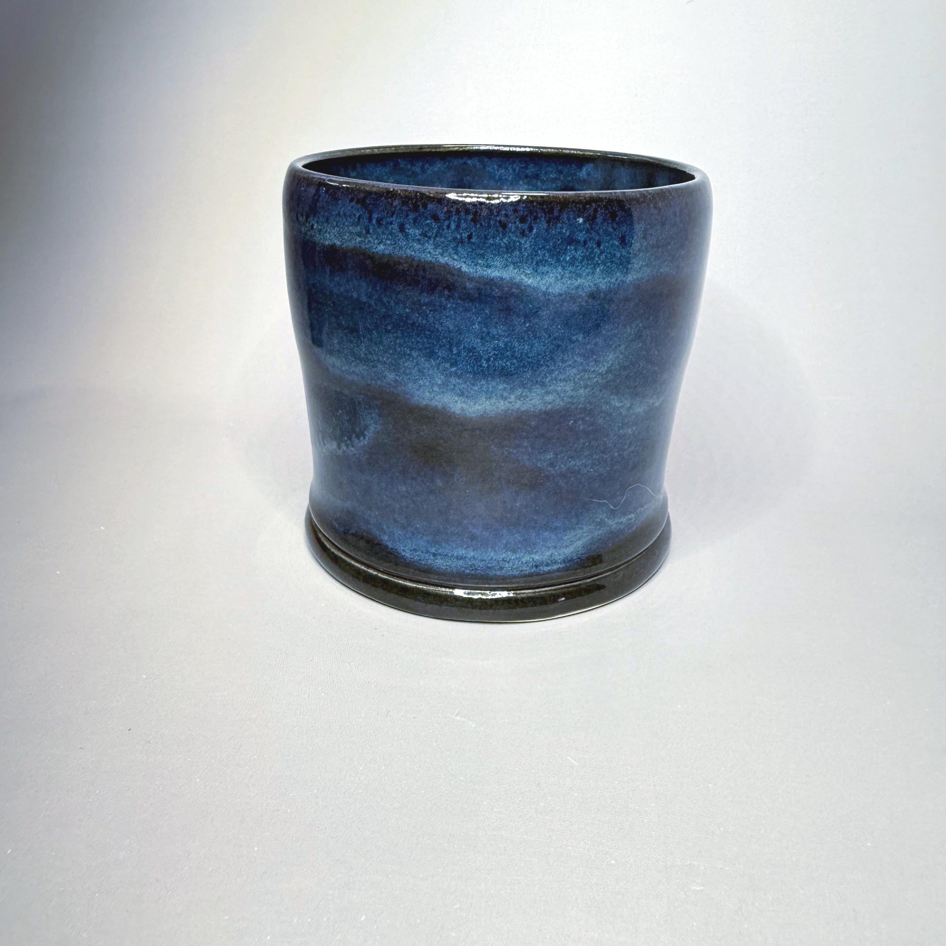 Blue Ocean Ripples Glaze Cache Pot/Desk Caddy