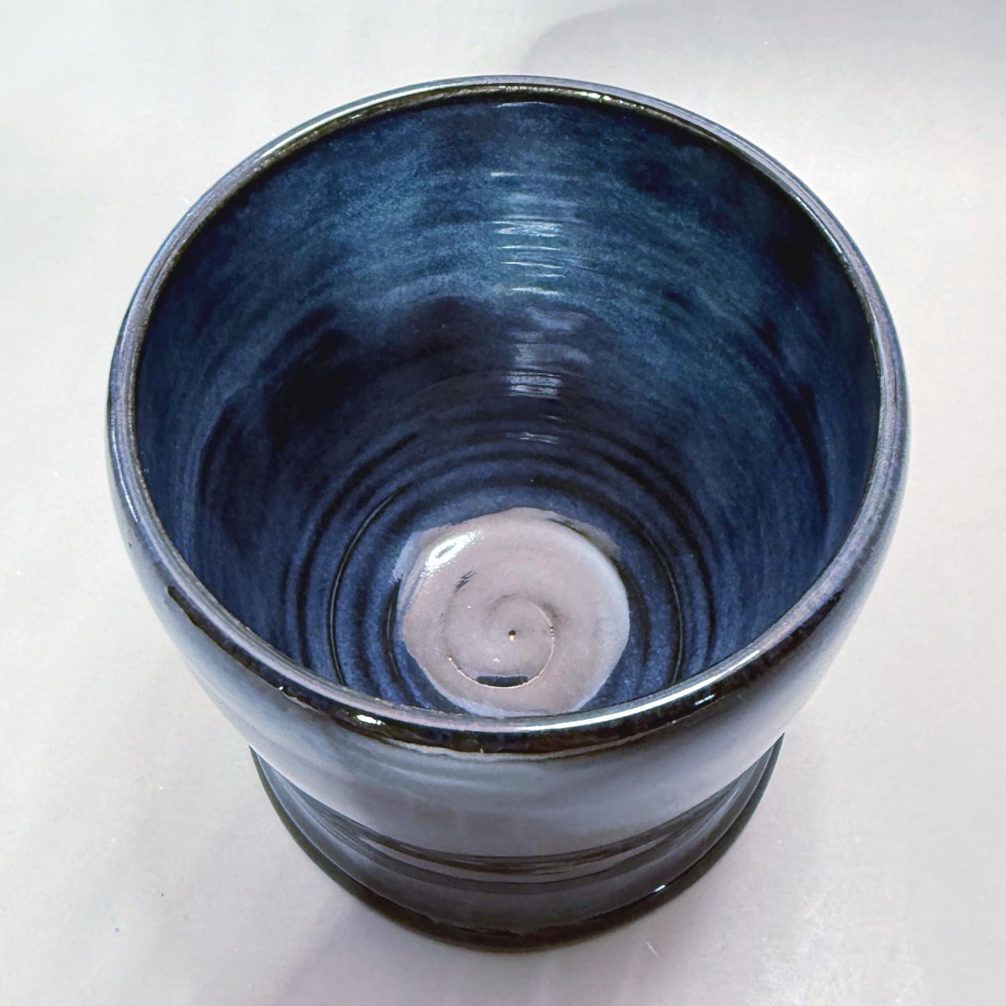 Blue Ocean Ripples Glaze Cache Pot/Desk Caddy