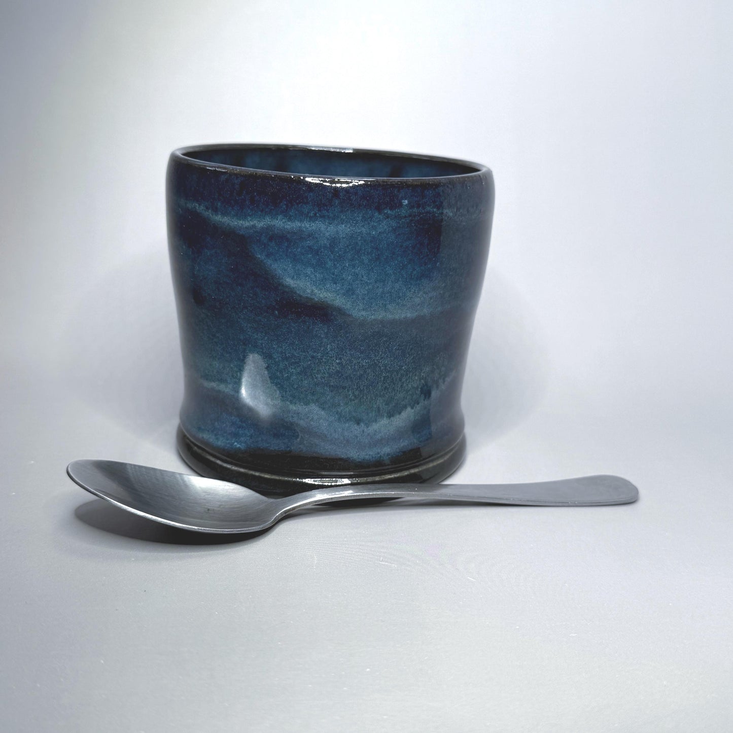 Blue Ocean Ripples Glaze Cache Pot/Desk Caddy