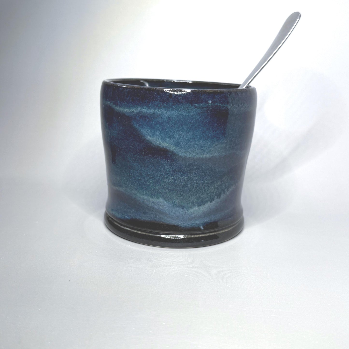 Blue Ocean Ripples Glaze Cache Pot/Desk Caddy