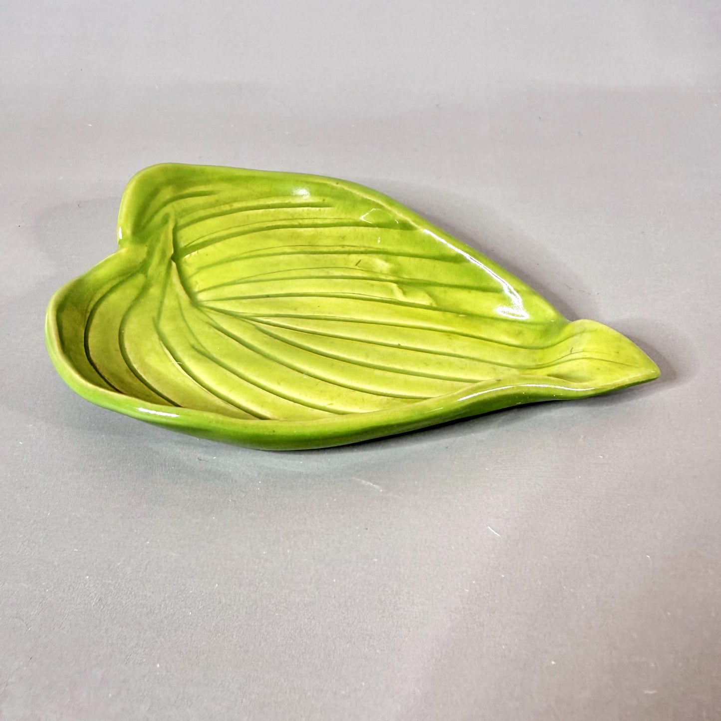 Bright Green Leaf Teabag Holder/Spoon Rest/ Trinket Dish #2