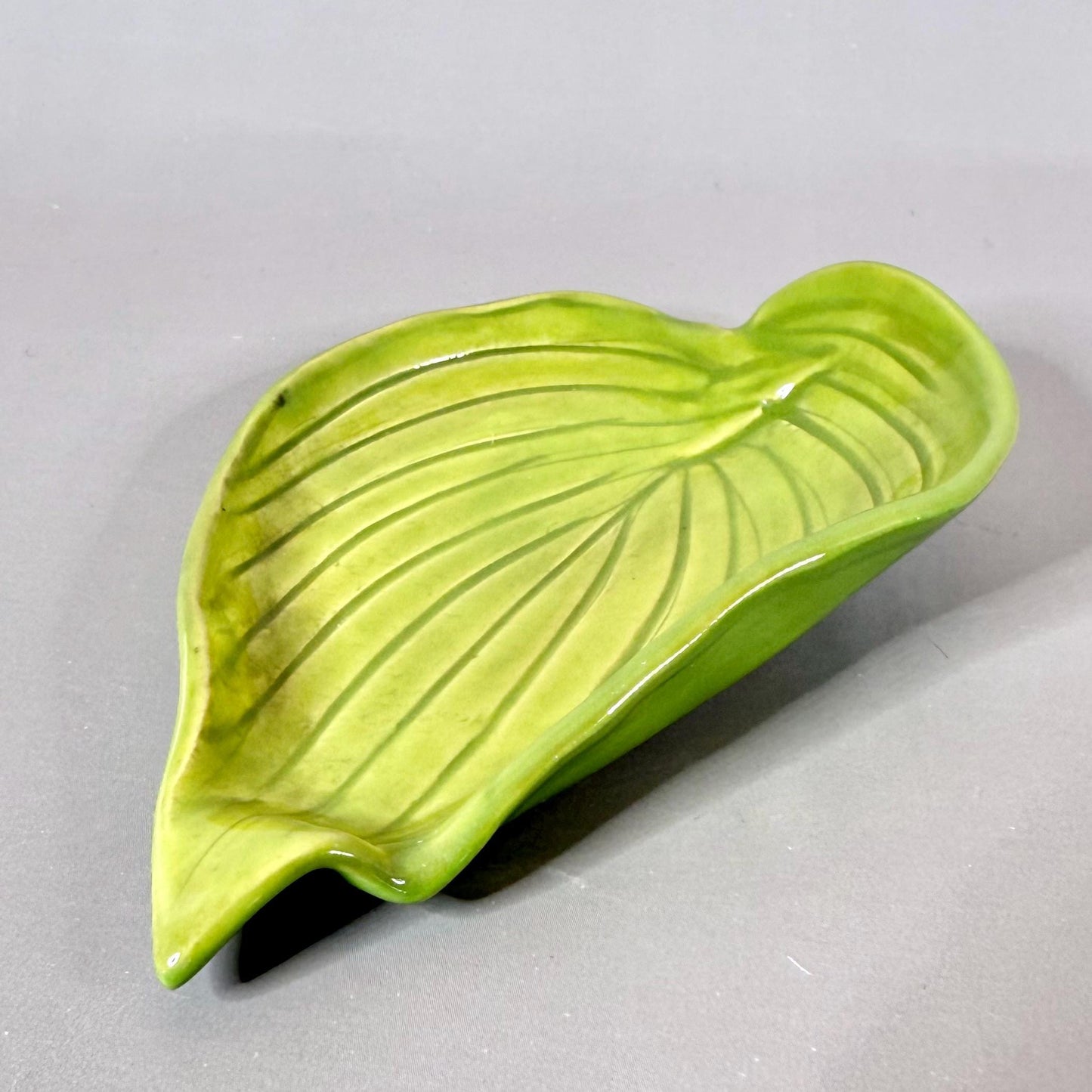 Bright Green Leaf Teabag Holder/Spoon Rest/ Trinket Dish #2