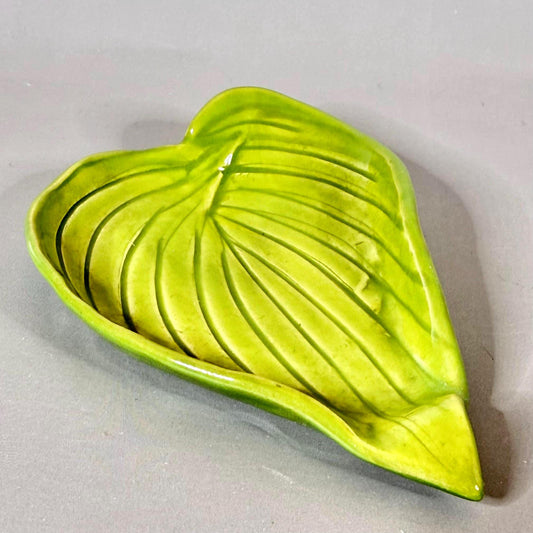 Bright Green Leaf Teabag Holder/Spoon Rest/ Trinket Dish #2