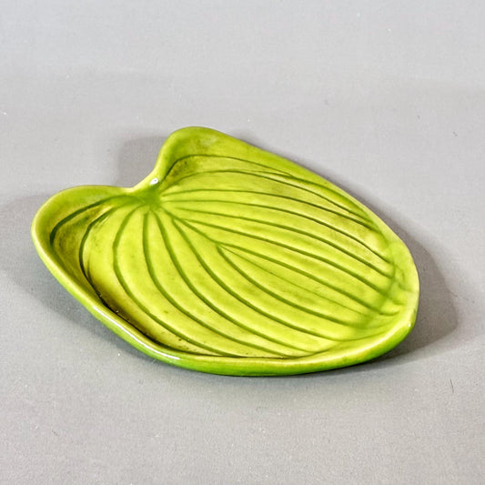 Bright Green Leaf Teabag Holder/Spoon Rest/ Trinket Dish #3
