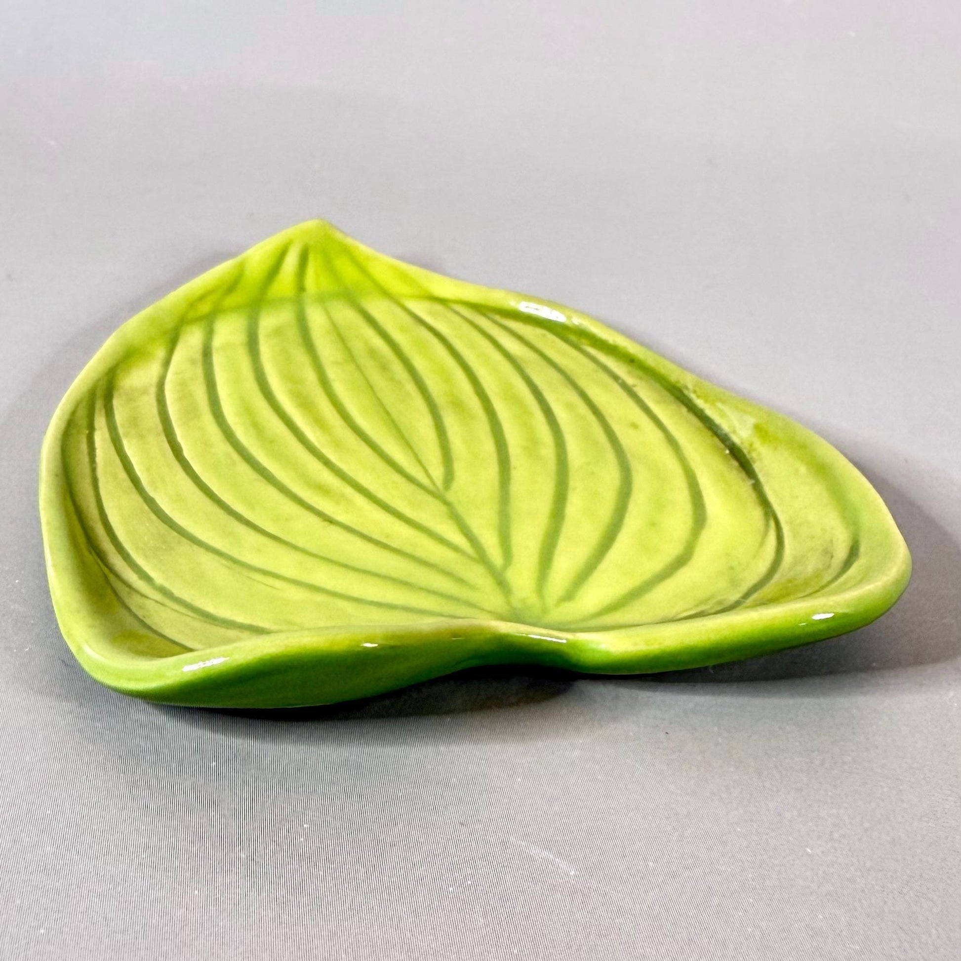 Bright Green Leaf Teabag Holder/Spoon Rest/ Trinket Dish #3