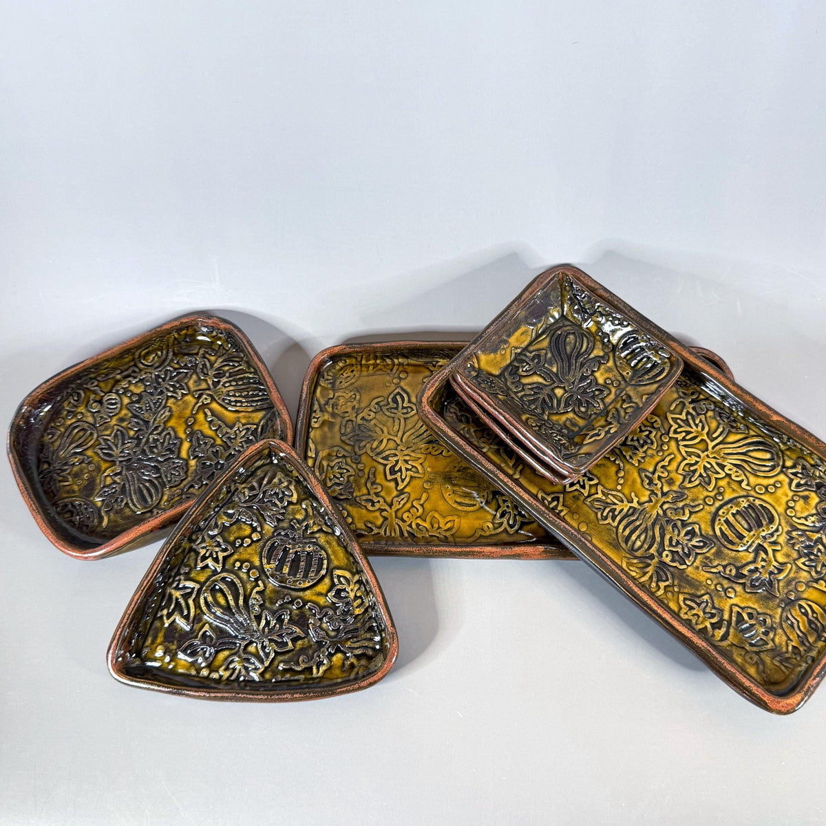 Gourds and Pumpkins Harvest Gold Trinket Dish