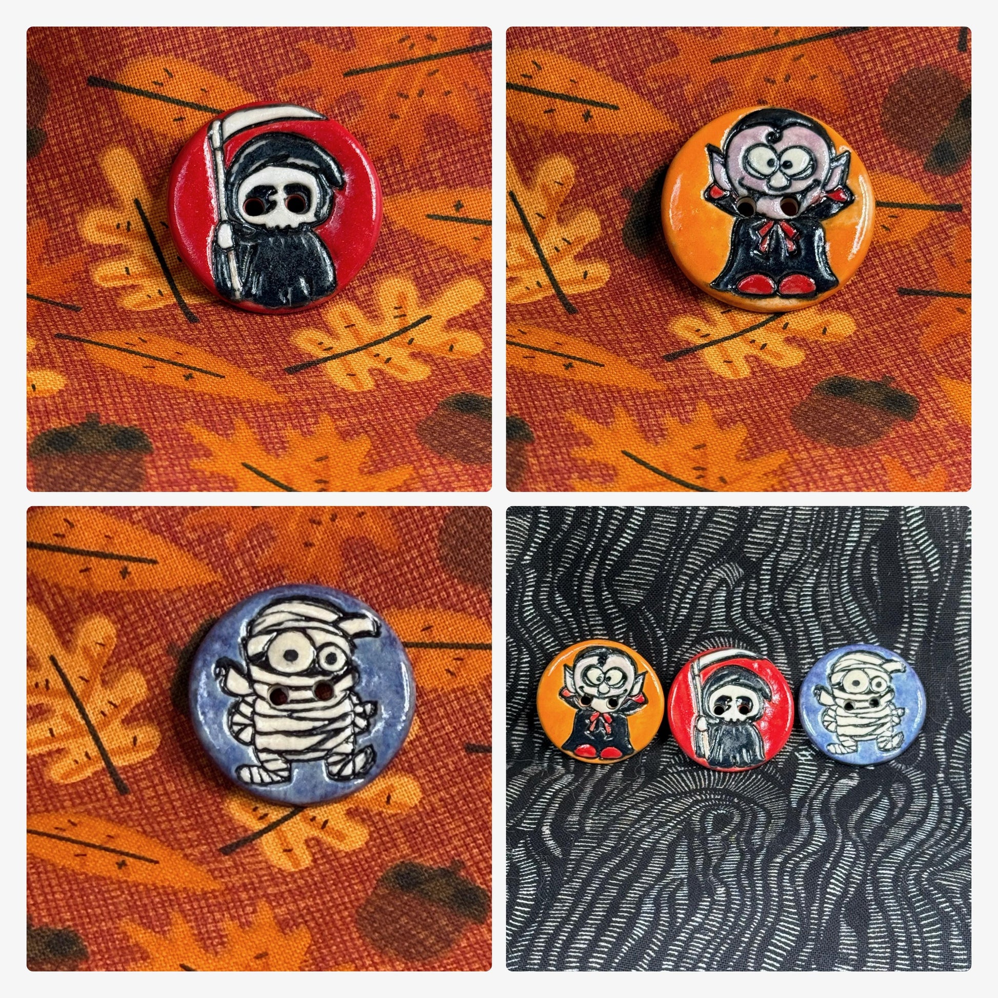 Halloween Ghouls Button Set
