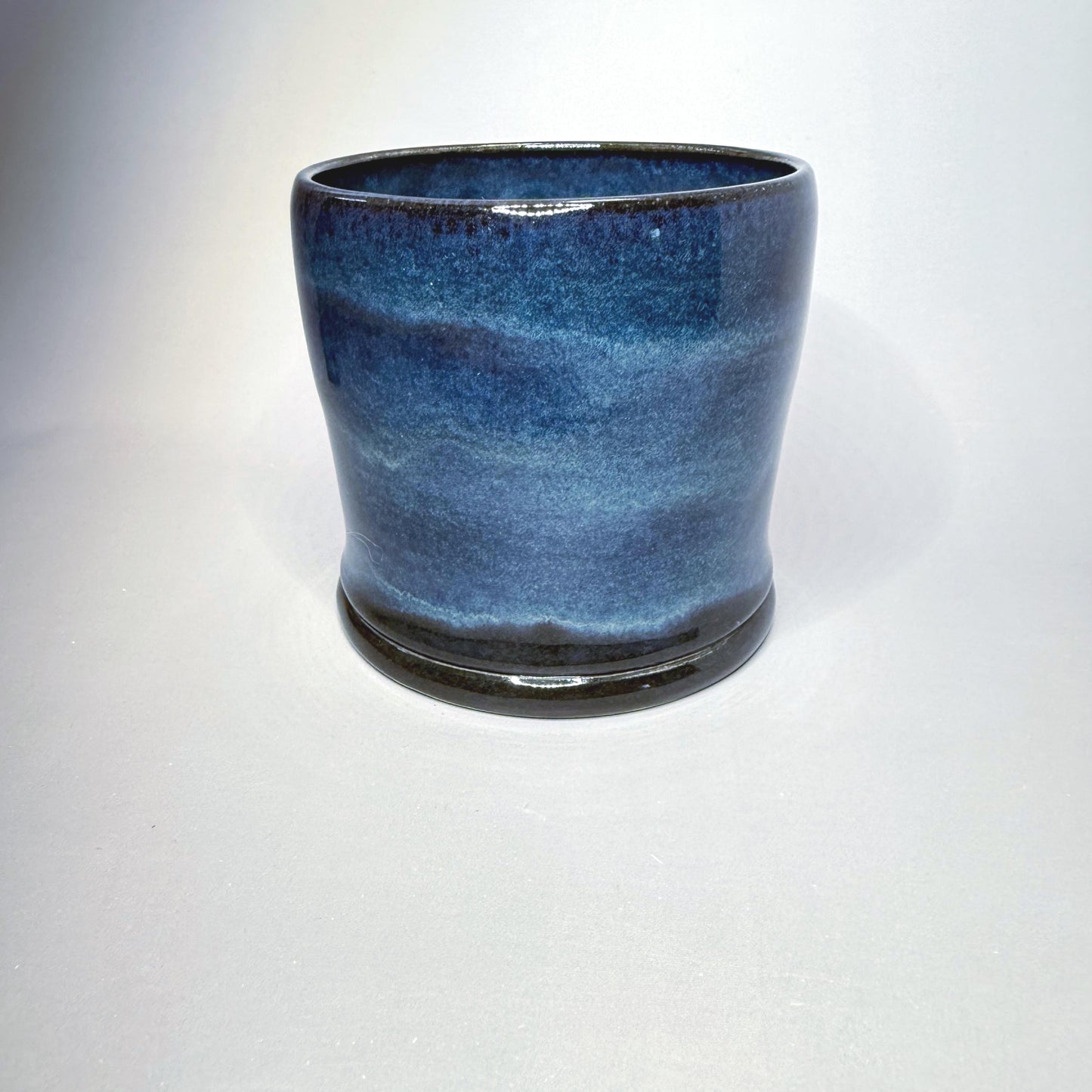 Blue Ocean Ripples Glaze Cache Pot/Desk Caddy