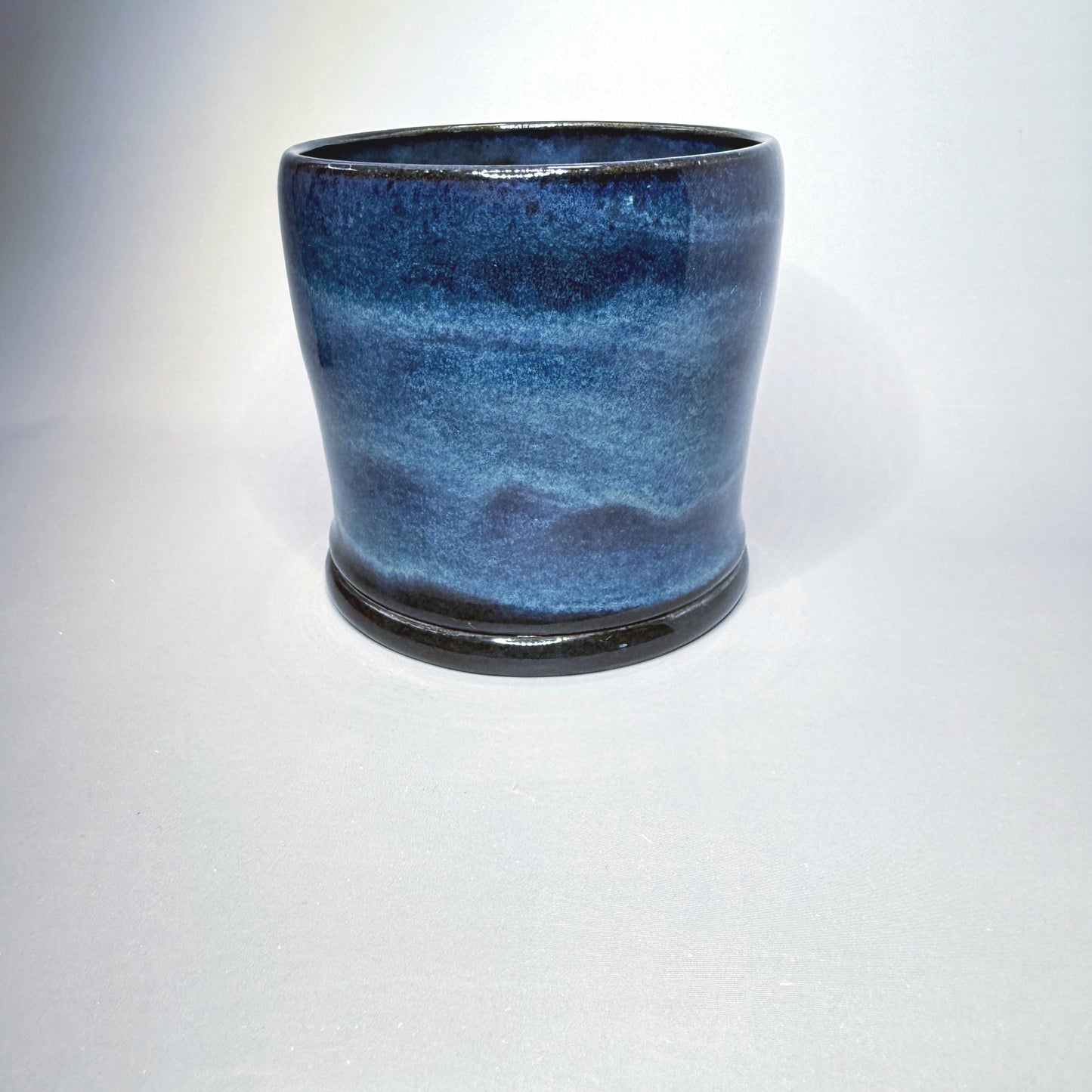Blue Ocean Ripples Glaze Cache Pot/Desk Caddy