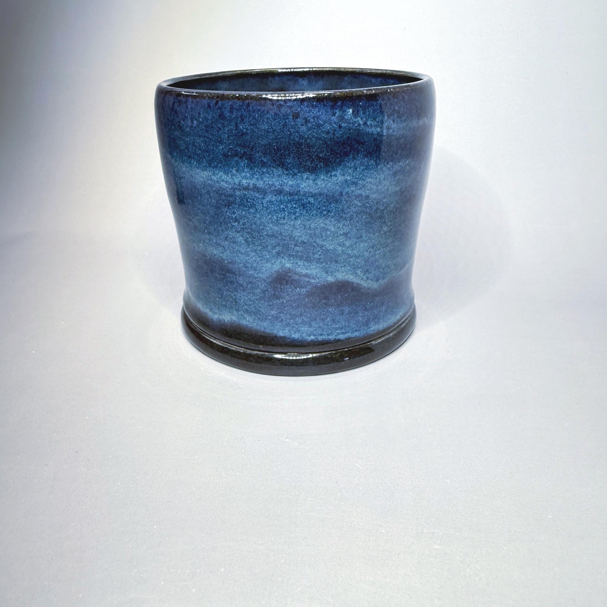 Blue Ocean Ripples Glaze Cache Pot/Desk Caddy