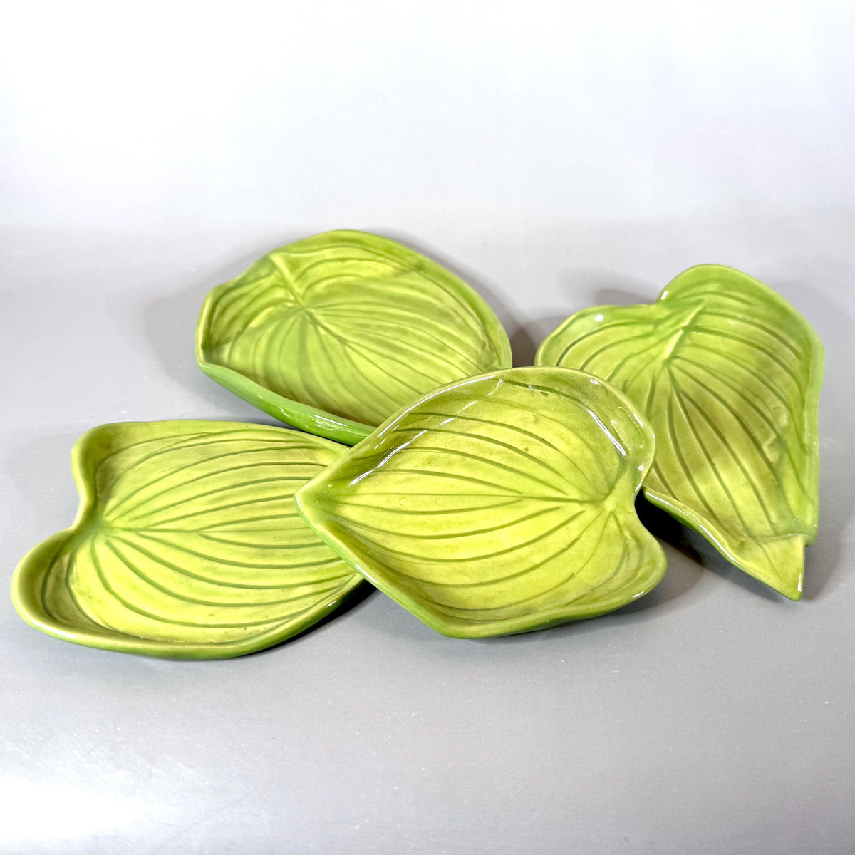 Bright Green Leaf Teabag Holder/Spoon Rest/ Trinket Dish