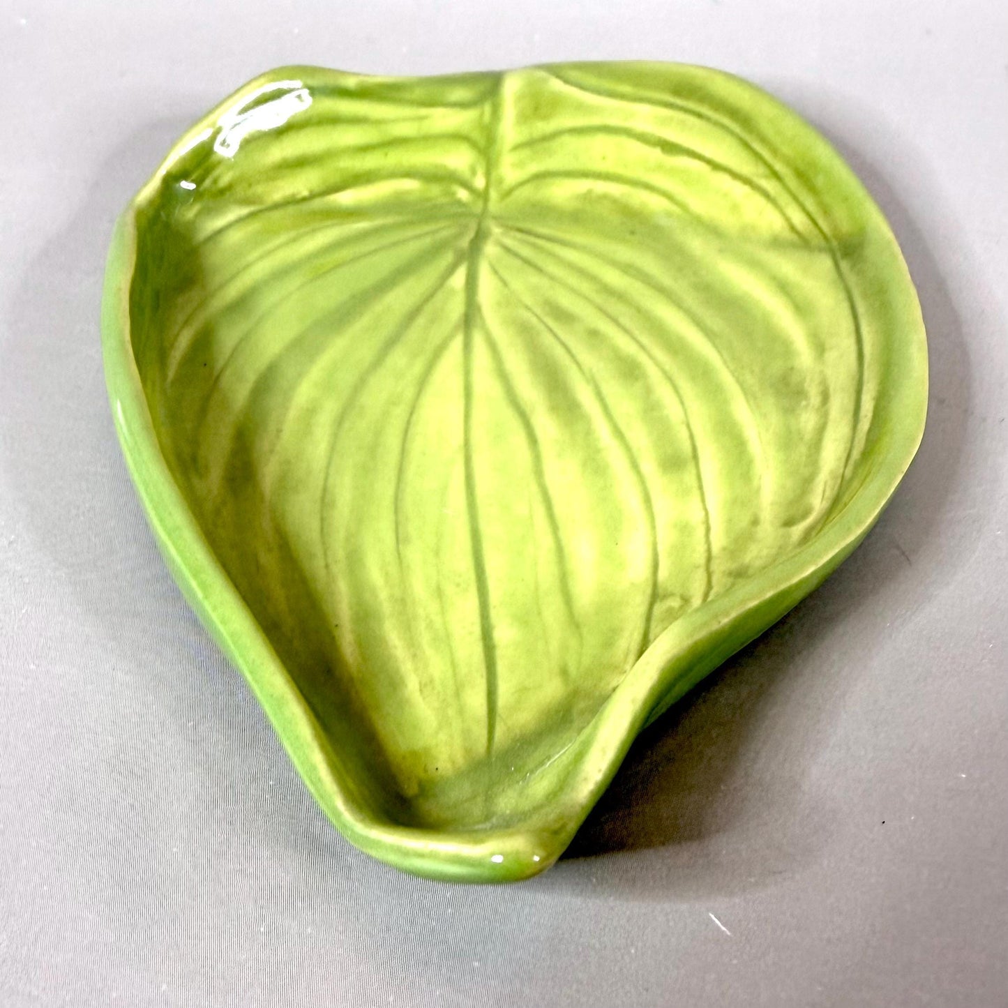 Bright Green Leaf Teabag Holder/Spoon Rest/ Trinket Dish