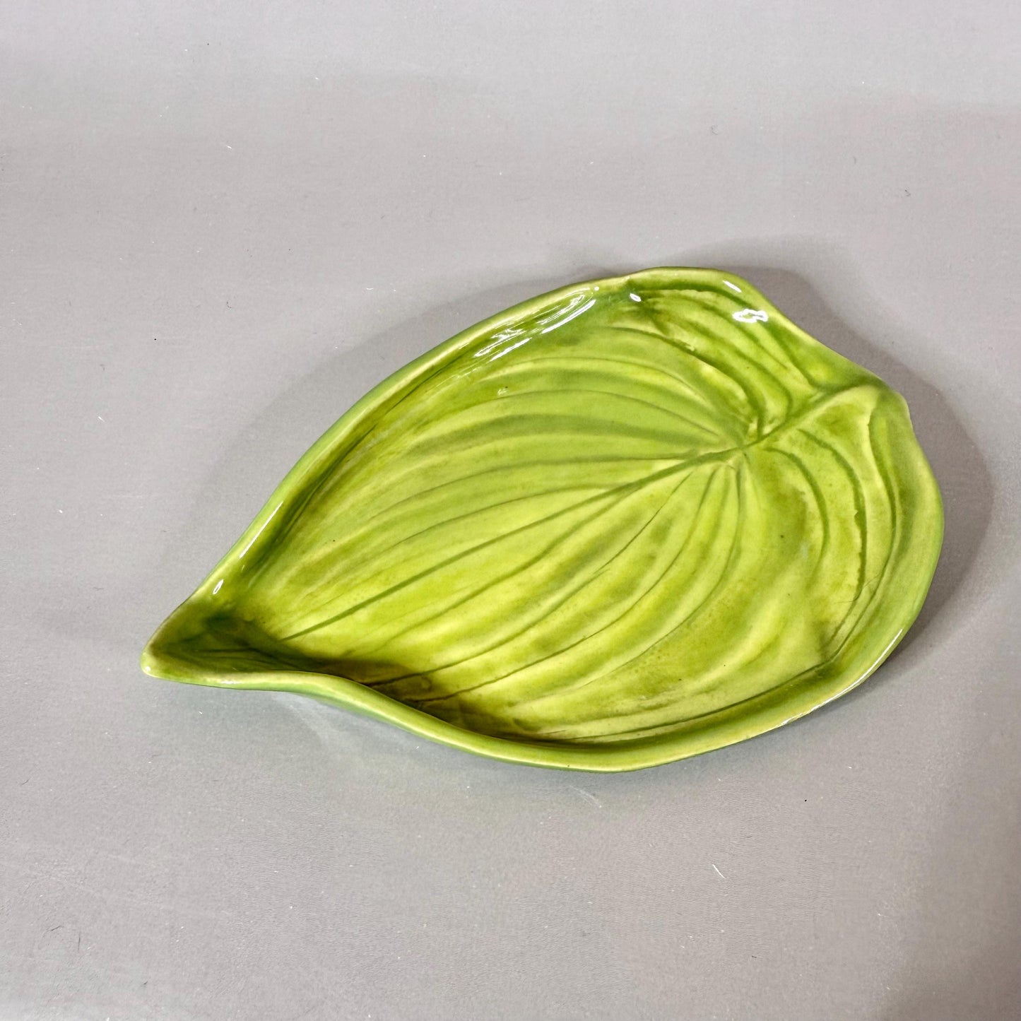 Bright Green Leaf Teabag Holder/Spoon Rest/ Trinket Dish