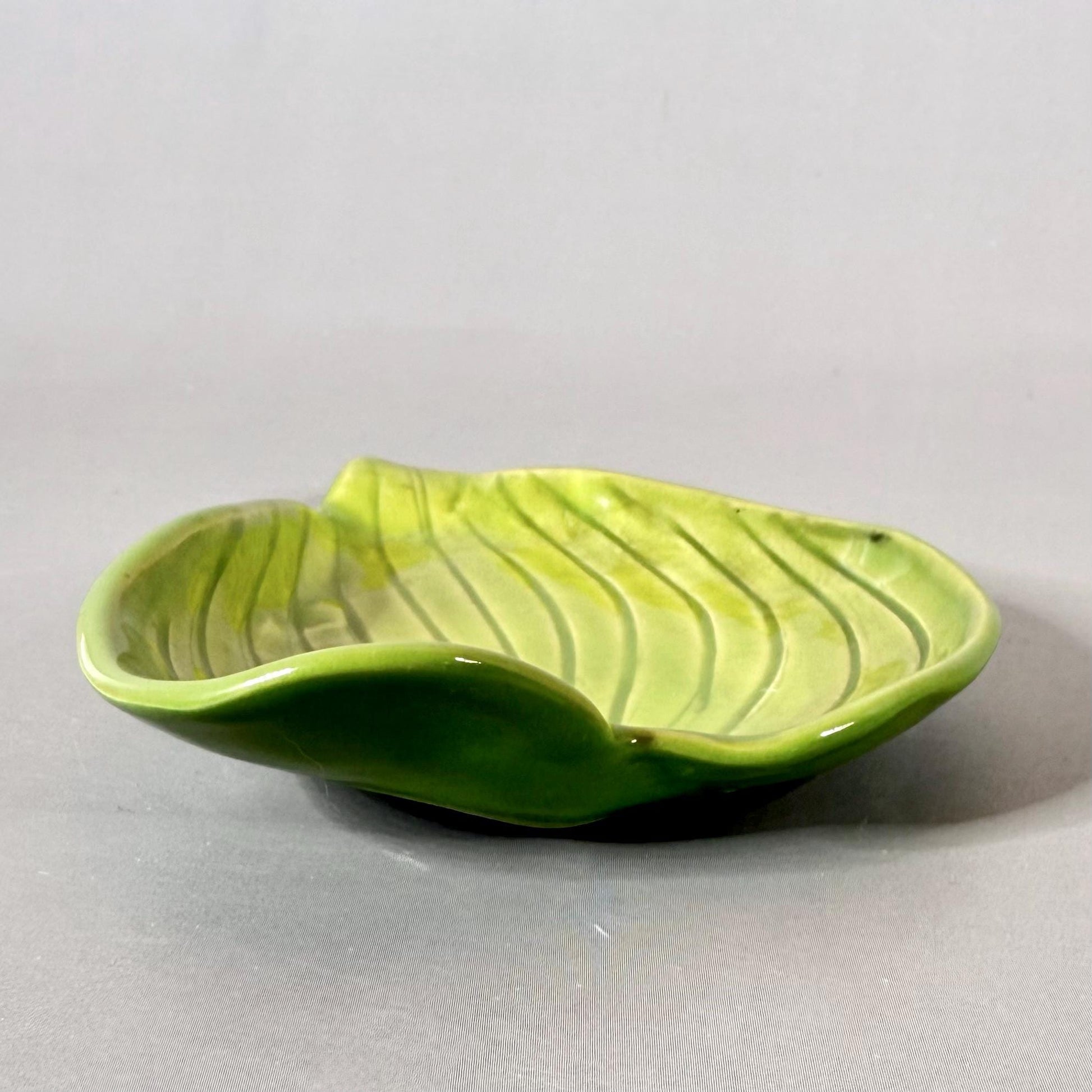 Bright Green Leaf Teabag Holder/Spoon Rest/ Trinket Dish #2
