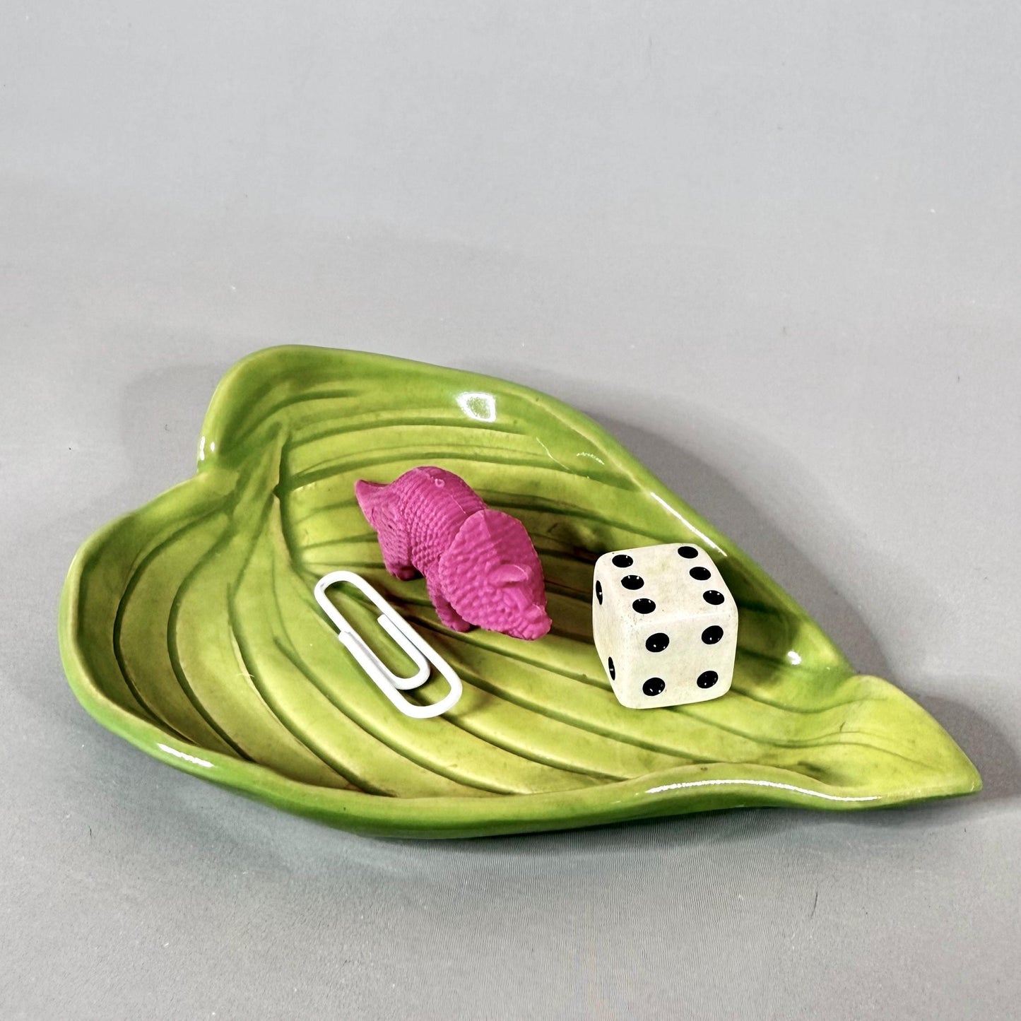 Bright Green Leaf Teabag Holder/Spoon Rest/ Trinket Dish #2