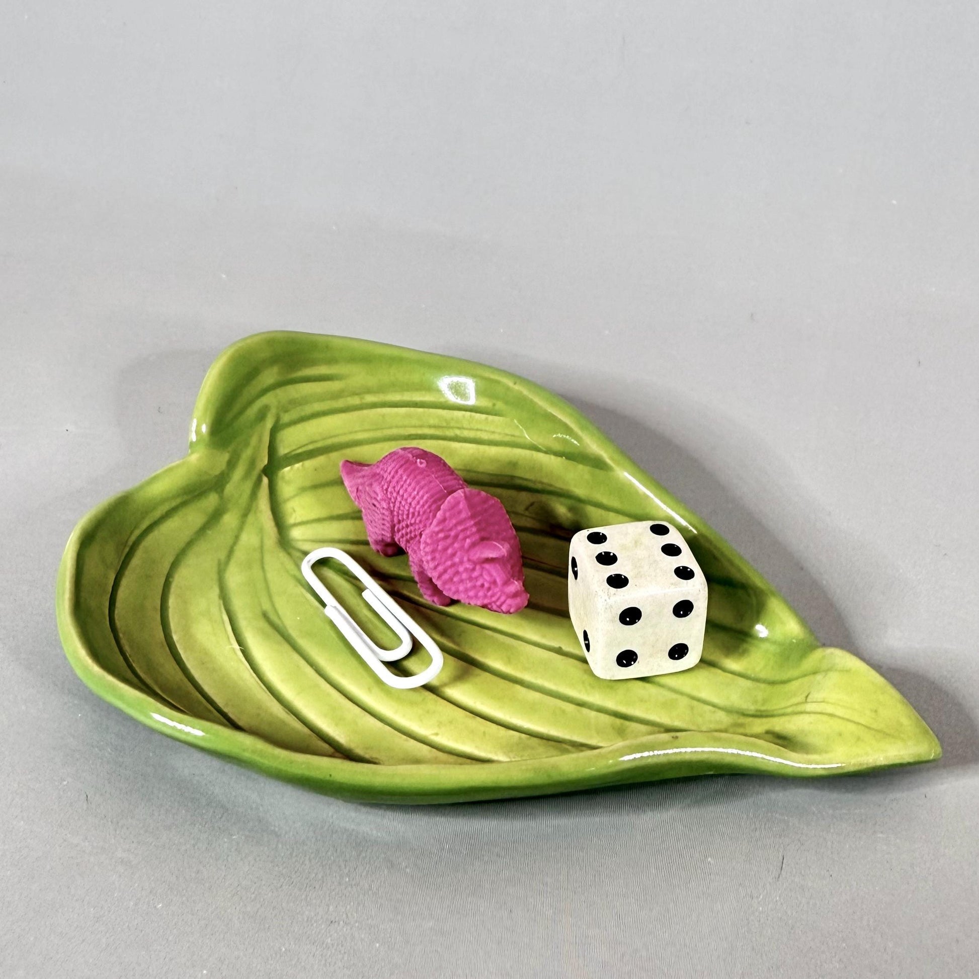 Bright Green Leaf Teabag Holder/Spoon Rest/ Trinket Dish #2