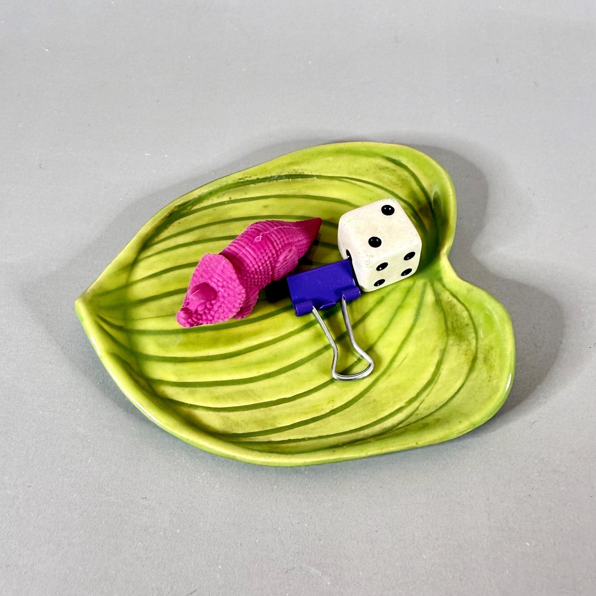 Bright Green Leaf Teabag Holder/Spoon Rest/ Trinket Dish #3