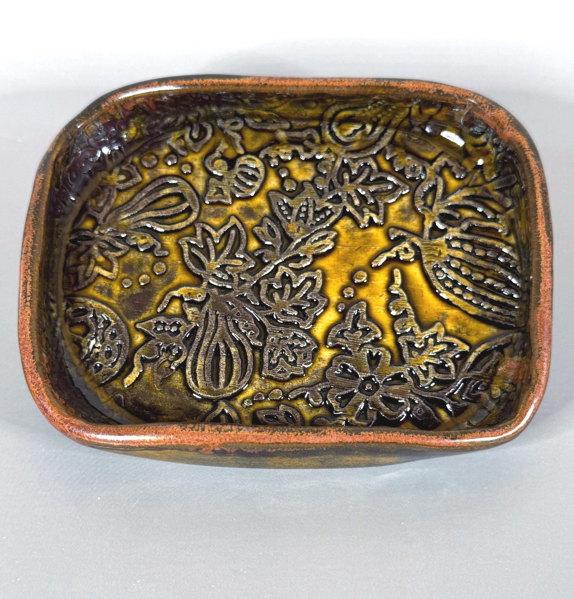 Gourds and Pumpkins Harvest Gold Trinket Dish