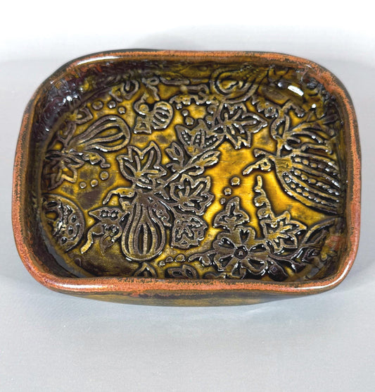 Gourds and Pumpkins Harvest Gold Trinket Dish