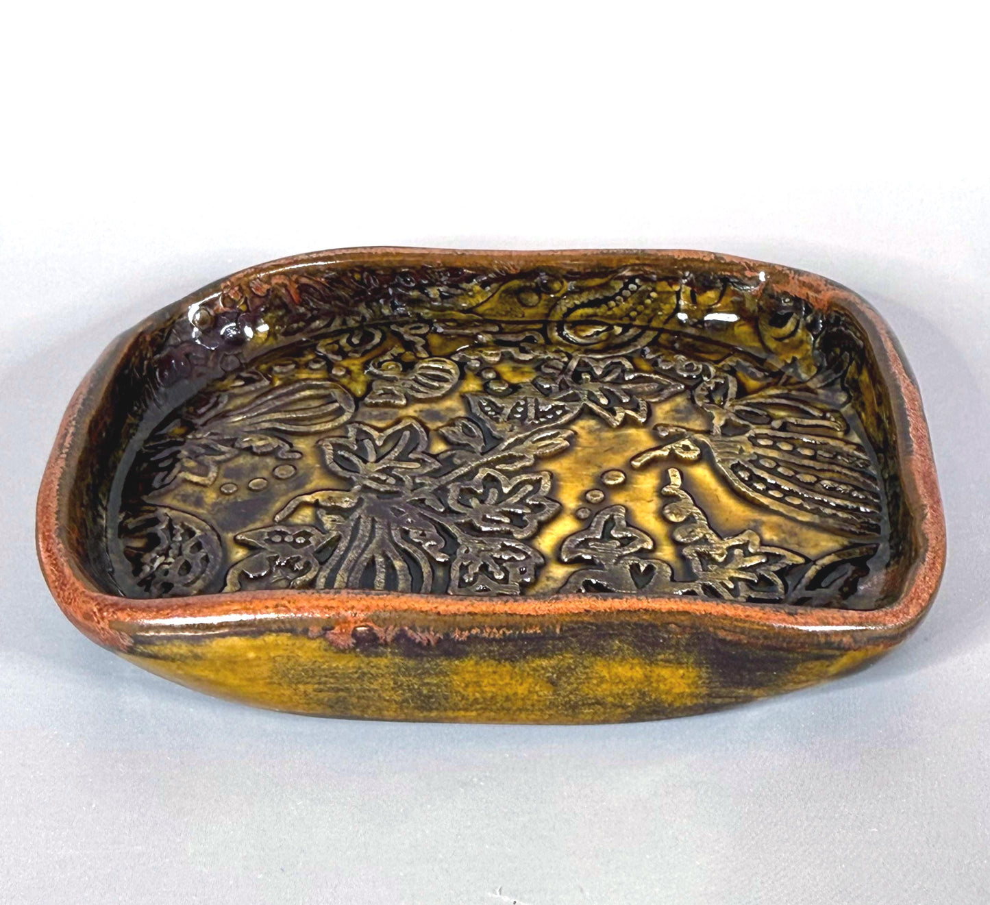 Gourds and Pumpkins Harvest Gold Trinket Dish