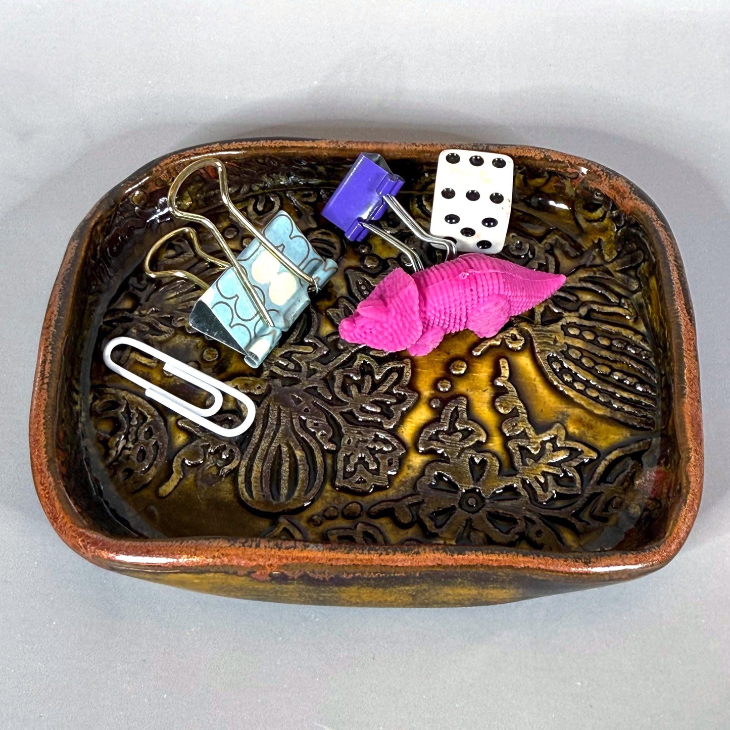 Gourds and Pumpkins Harvest Gold Trinket Dish